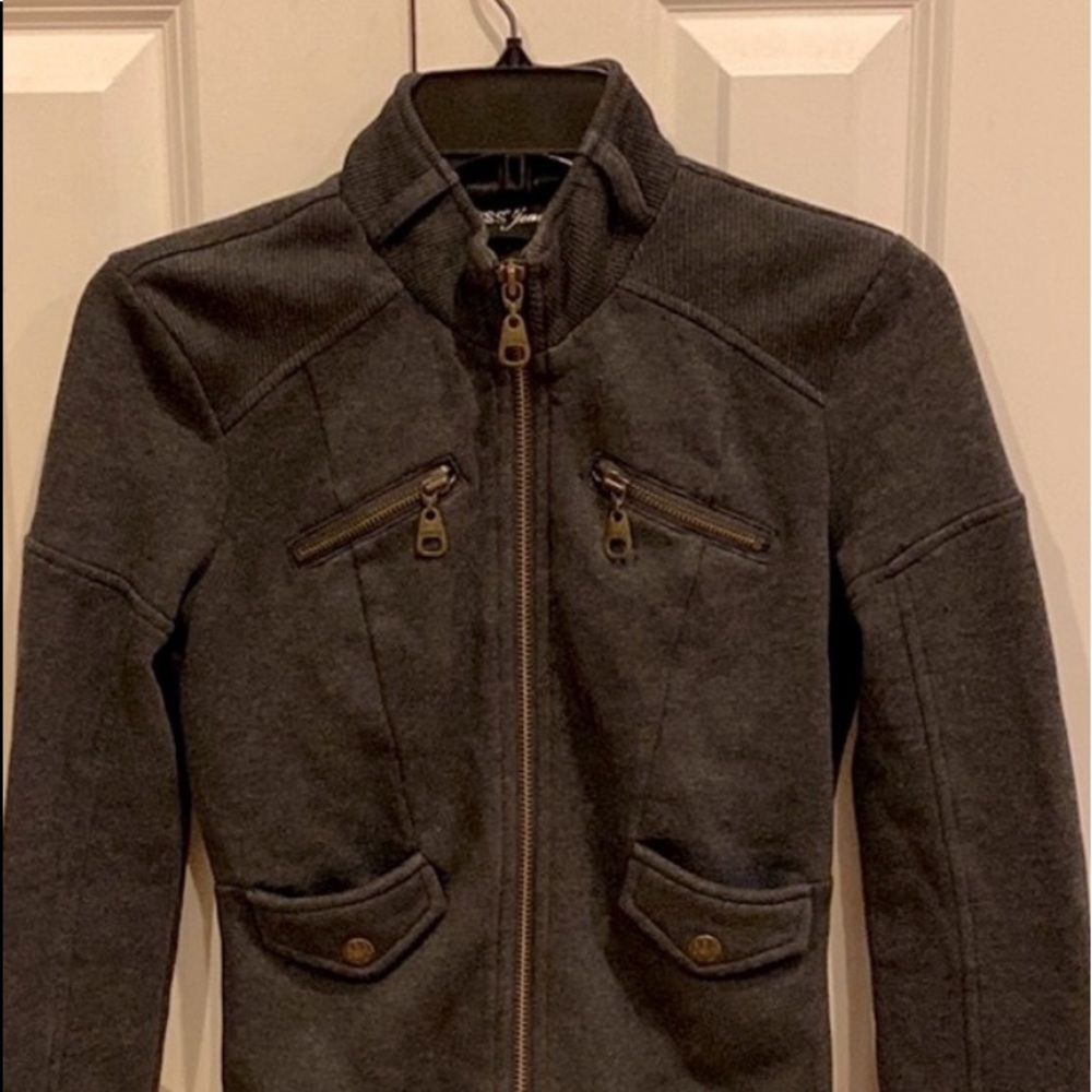 Guess perfect grey knit jacket:Small